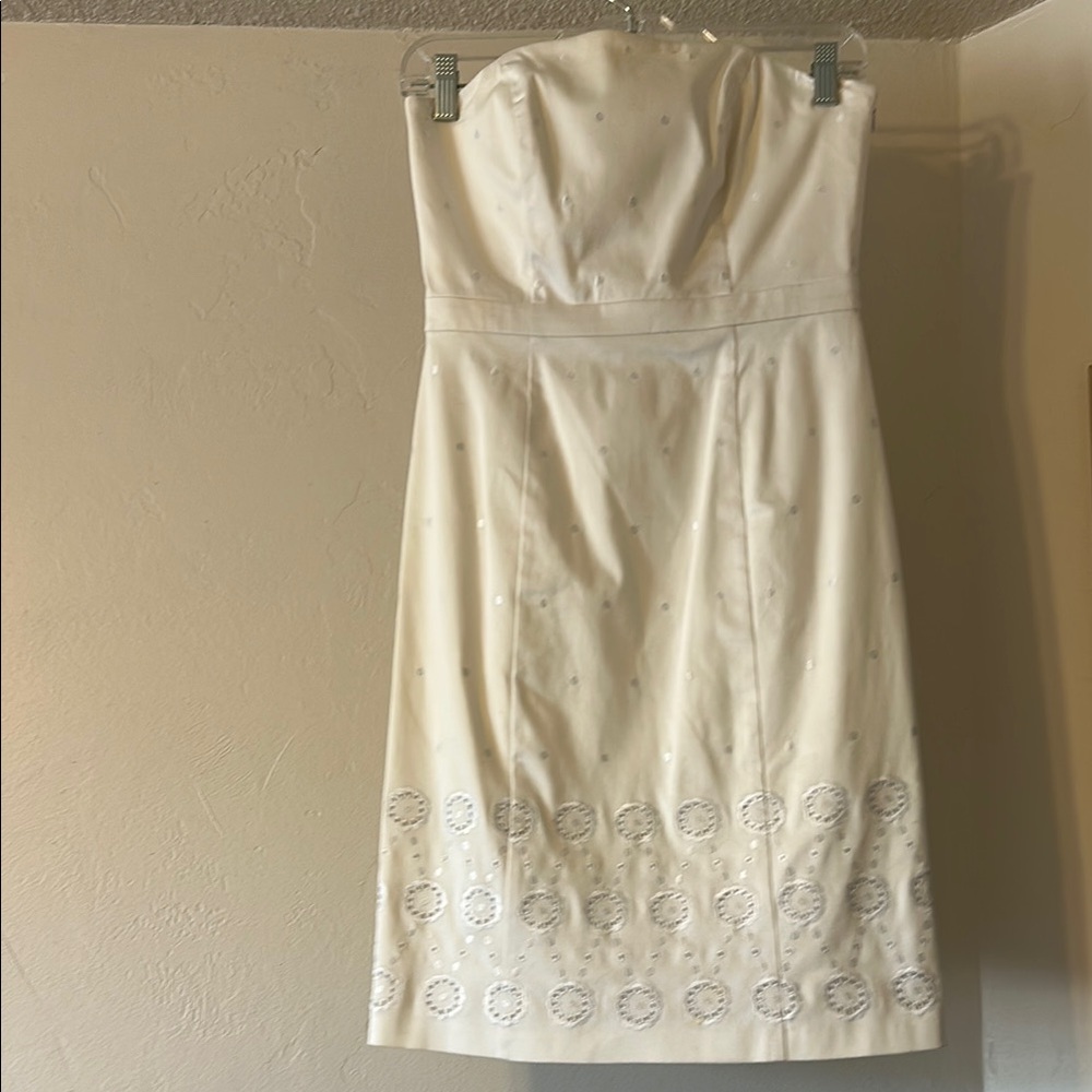 Ann Taylor white Strapless Dress
